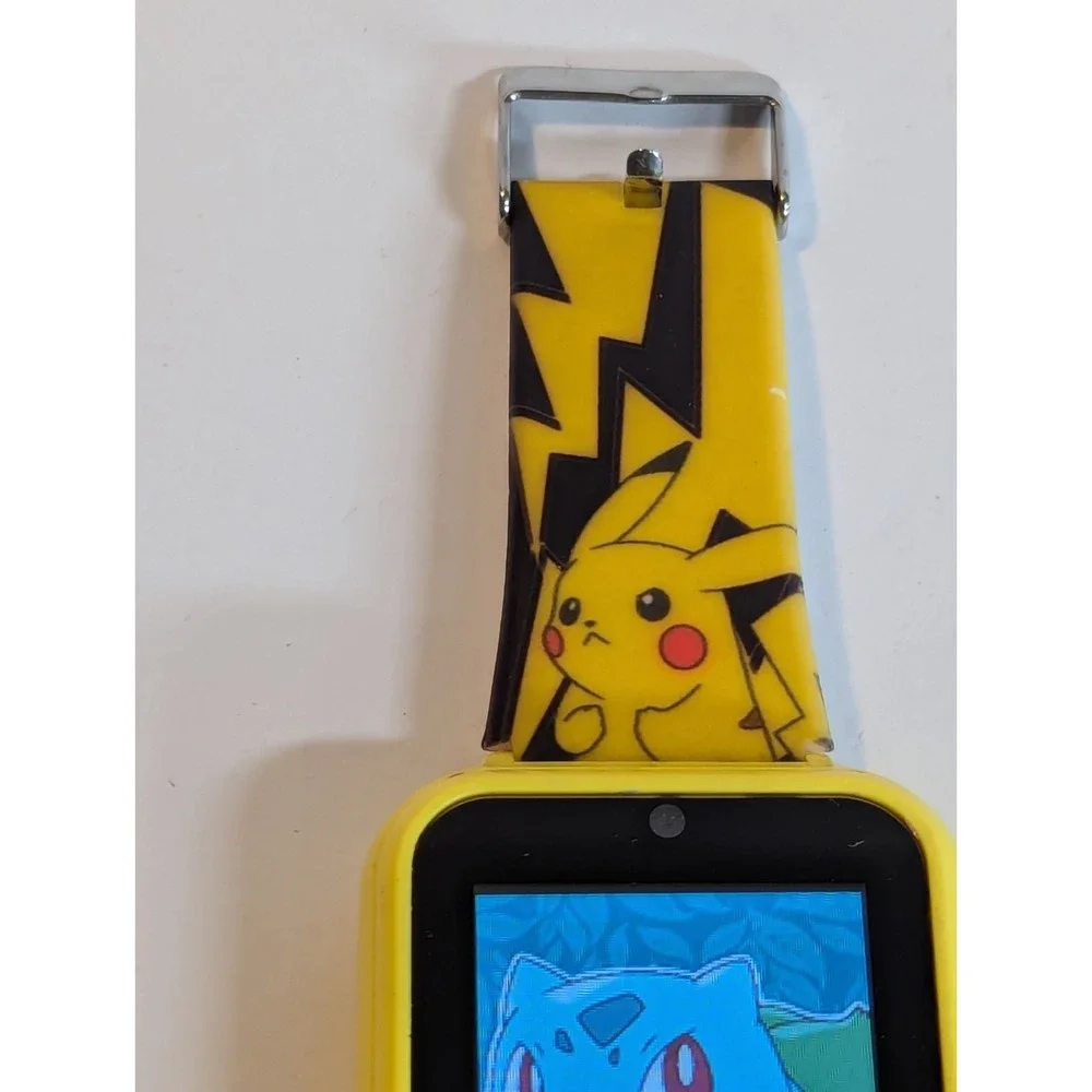 Pokemon Pikachu Poses Interactive Kid's Metal Smart‎ Watch Yellow Black Figure